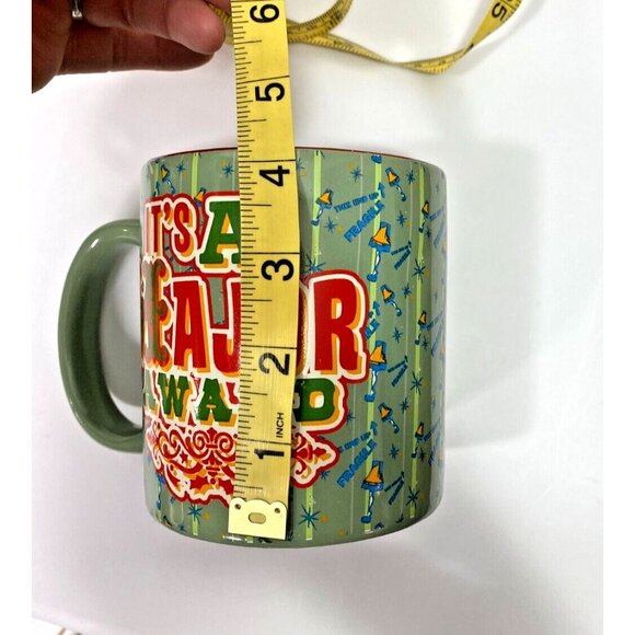 A Christmas Story "It's a Major Award" Green Coffee Tea Mug Sexy Leg Lamp Movie - Picture 5 of 6